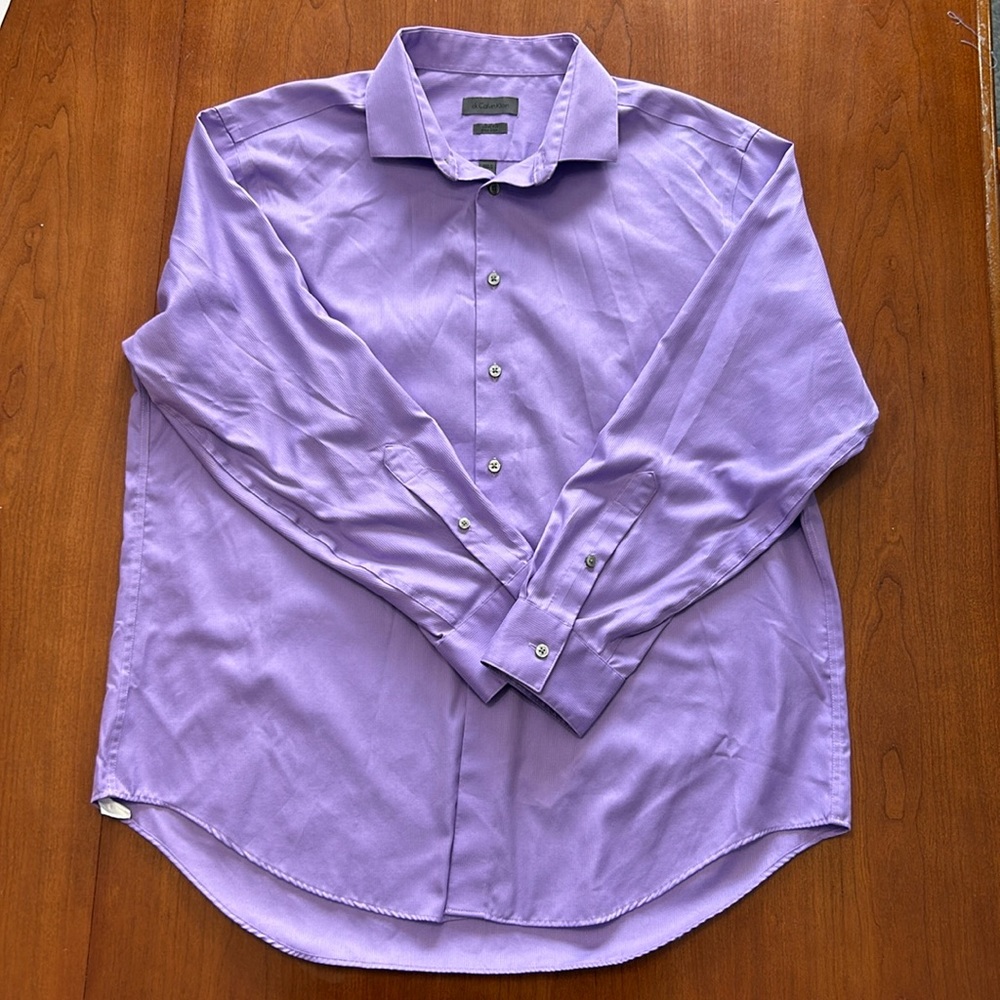Calvin Klein Iris purple men’s button up